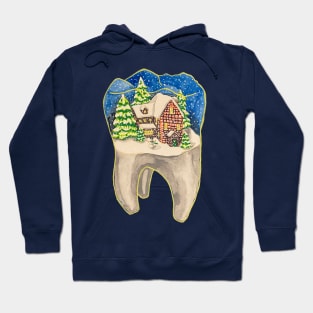 Tooth Snow Globe Hoodie